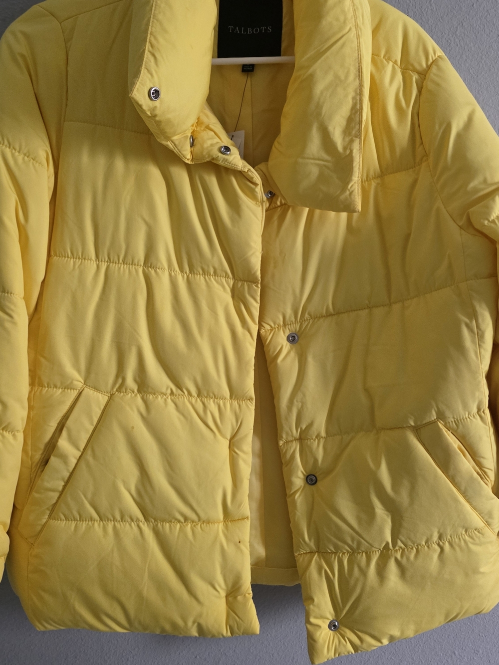 Talbots Sunny Yellow Quilted Puffer Jacket